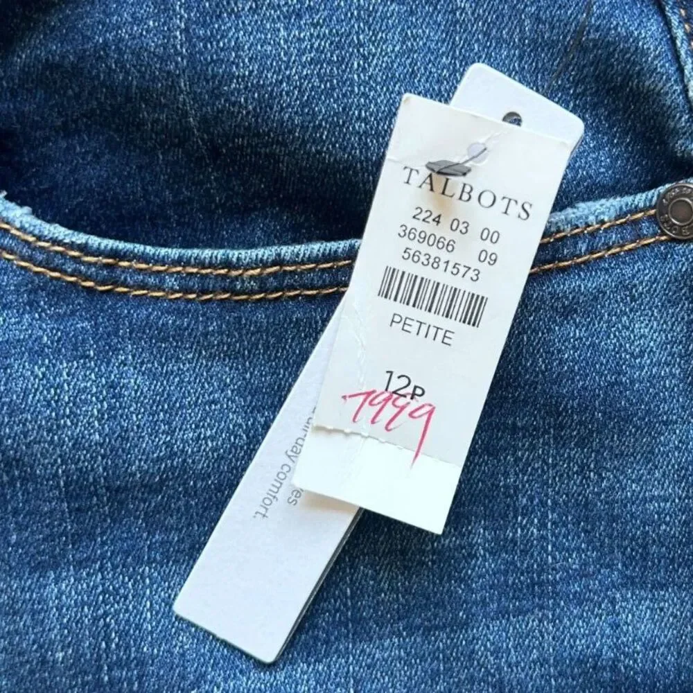 Talbots Straight Leg Jean 12P NWT